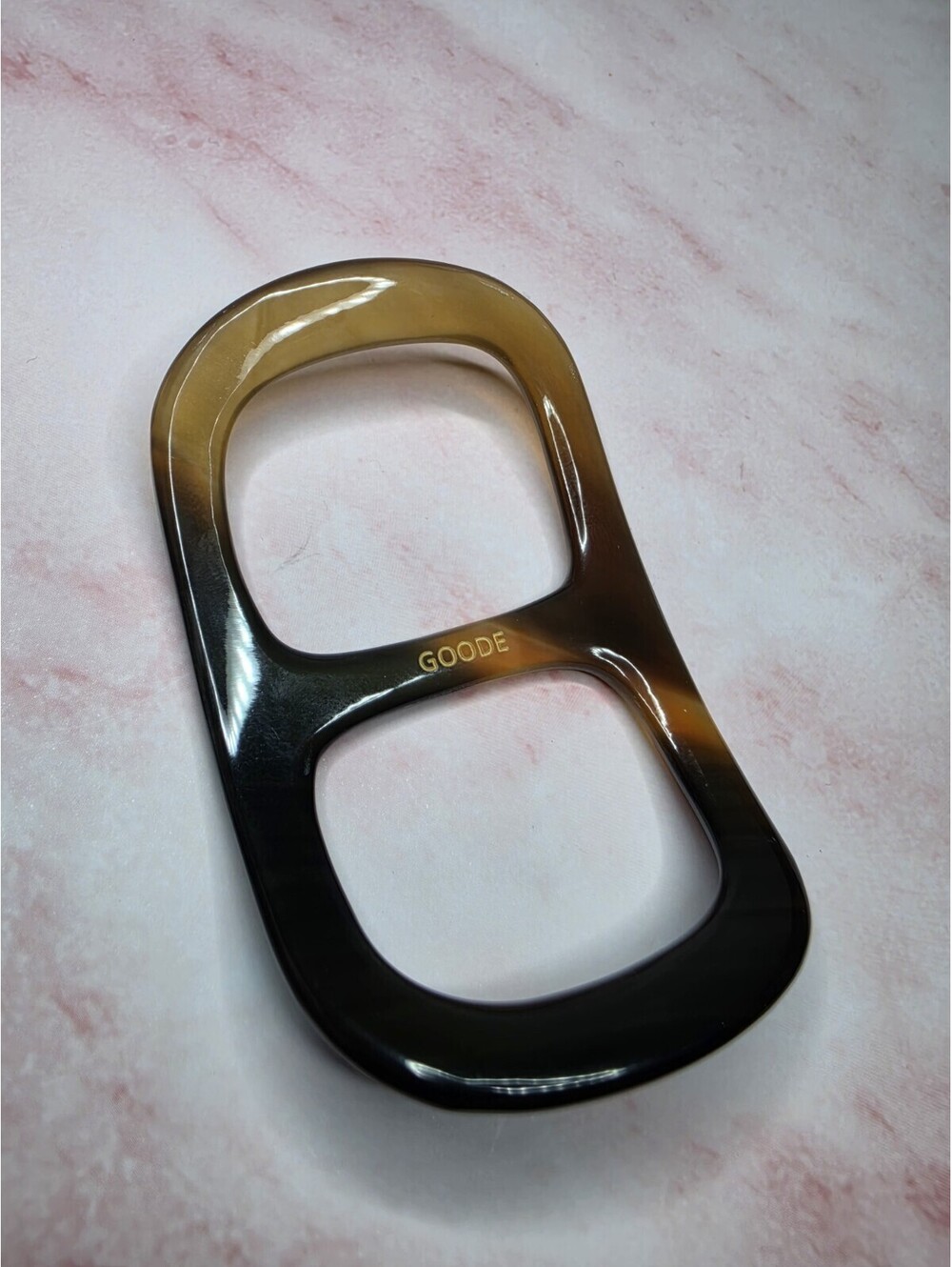 Goode Vintage Buffalo Horn Chignon Hair Slide Barette
